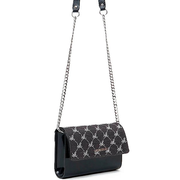 Bolsa Crossbody Lança Perfume Shine Pr25 Preto Feminino
