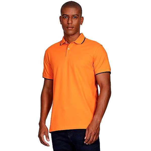 Camisa Polo Aramis Classic Ve25 Laranja Masculino