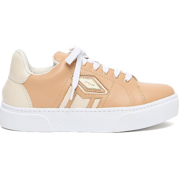 Tênis Easy Lança Perfume Couro Metal Pr25 Off White Feminino