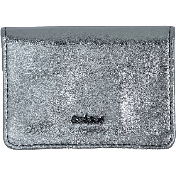 Carteira Couro Colcci Couro Placa Pr25 Prata Feminino