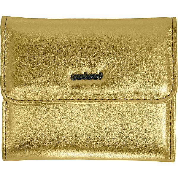 Carteira Couro Colcci Placa Pr25 Dourado Feminino