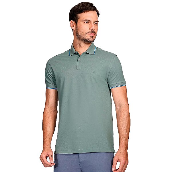 Camisa Polo Aramis 4 Frisos Ve25b Verde Masculino