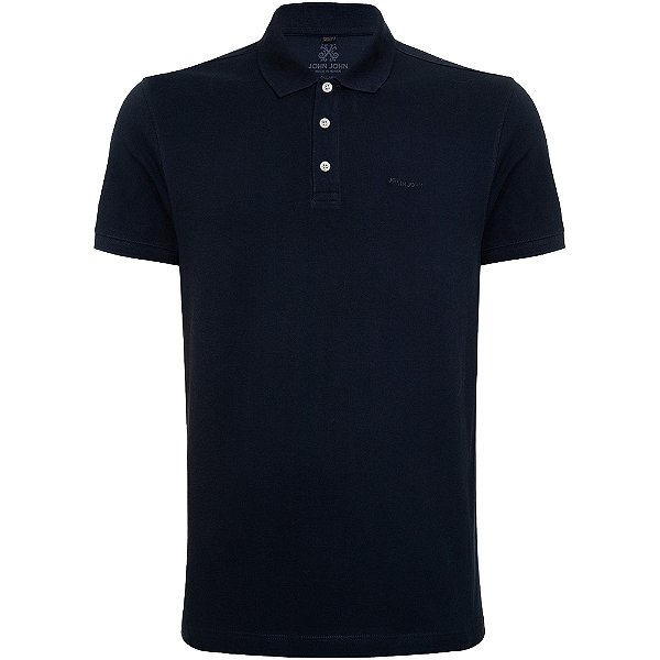 Camisa Polo John John New Simple In24 Marinho Masculino