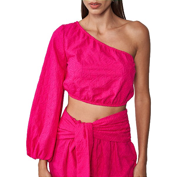 Blusa Colcci Bordada Pr25 Rosa Deep Pink Feminino