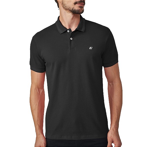 Camisa Polo Colcci Dots Pr25 Preto Masculino