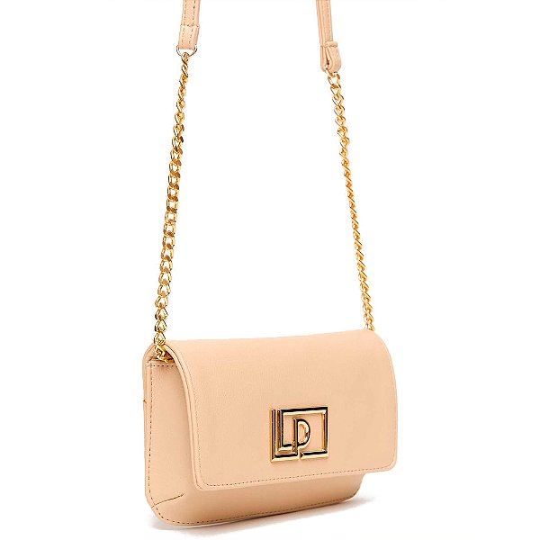 Bolsa Crossbody Lança Perfume Estruturada Pr25 Bege Feminino