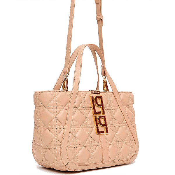 Bolsa Tote Lança Perfume Matelasse Pr25 Bege Feminino