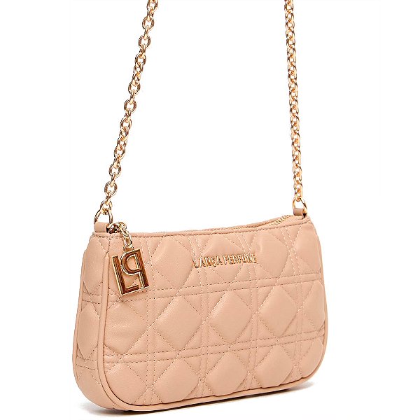 Bolsa Crossbody Lança Perfume Matelasse Pr25 Bege Feminino