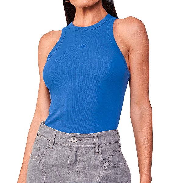 Regata Canelada Colcci Slim Pr25 Azul Ultra Blue Feminino