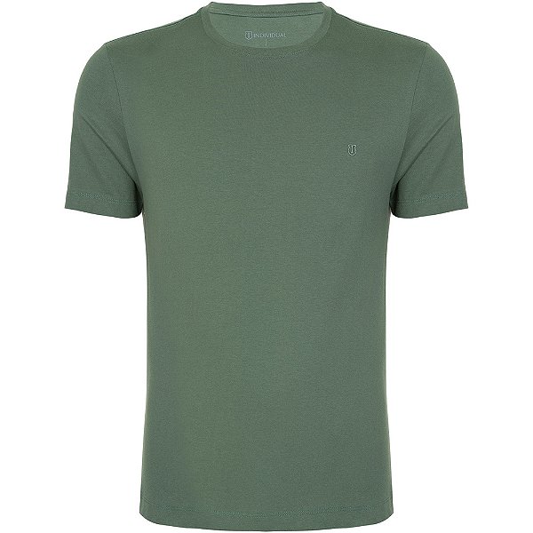 Camiseta Individual Moda Comfort In24 Verde Escuro Masculino