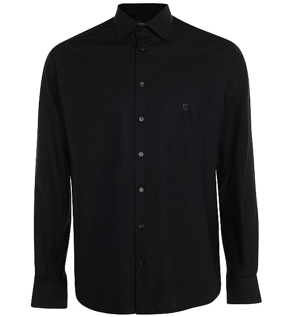 Camisa Slim Individual Stretch In24 Preto Masculino