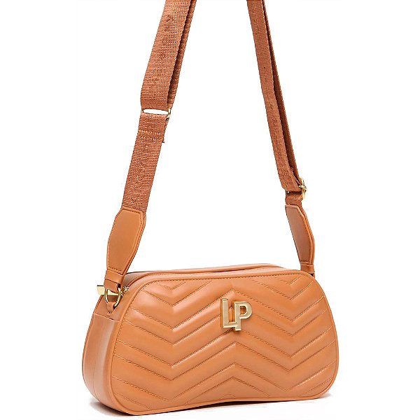 Bolsa Crossbody Lança Perfume Matelasse Pr25 Marrom Feminino