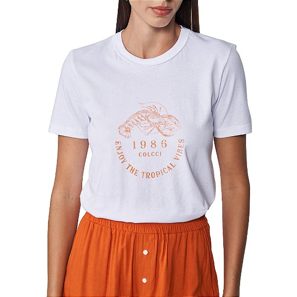 Camiseta Colcci Vibes Pr25 Branco Feminino