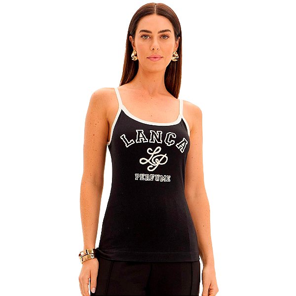 Blusa Lança Perfume Bordada Pr25 Preto Feminino