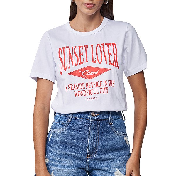 Camiseta Colcci Sunset Pr25 Branco Feminino