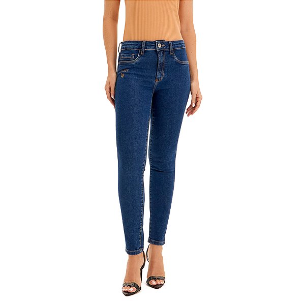 Calça Jeans Easy Lança Perfume Skinny SH Pr25 Azul Feminino