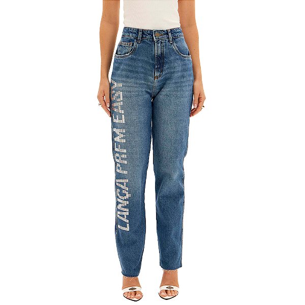 Calça Jeans Easy Lança Perfume Reta Sh Pr25 Azul Feminino