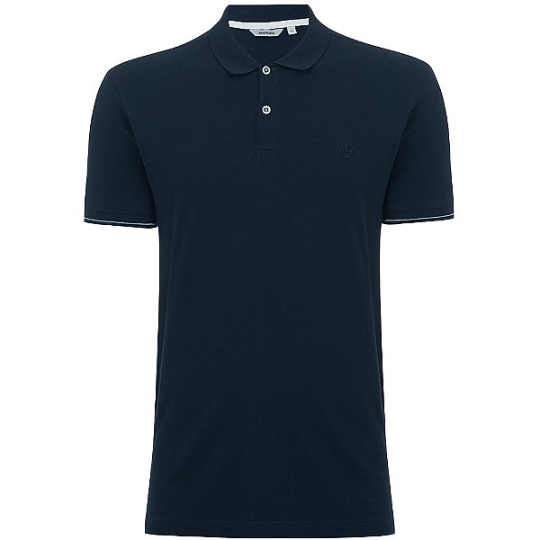 Camisa Polo Dudalina Passafita In24 Marinho Masculino