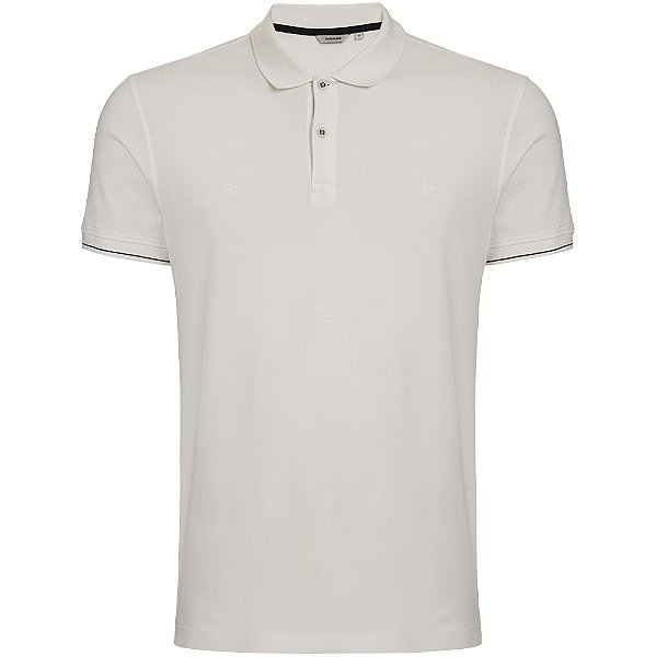 Camisa Polo Dudalina Passafita In24 Off White Masculino