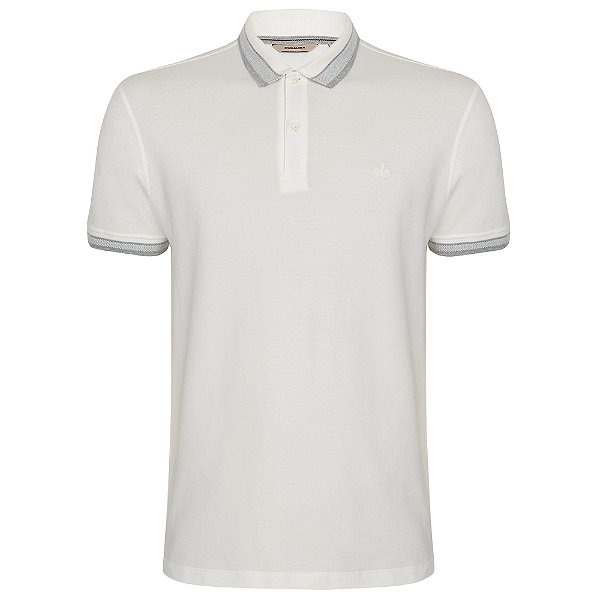 Camisa Polo Dudalina Binada In24 Off White Masculino