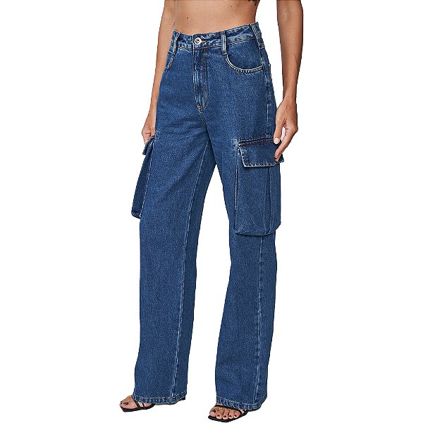 Calça Jeans Colcci Juliette Pocket Pr25 Azul Indigo Feminino