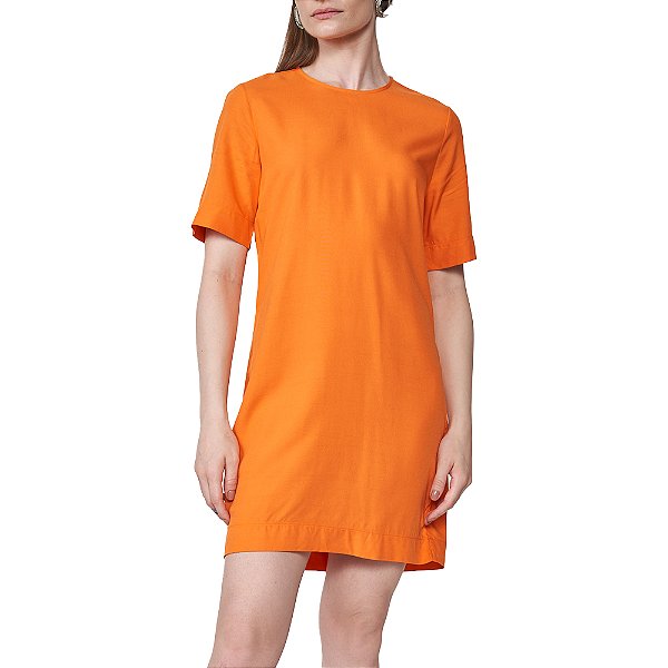 Vestido Curto Colcci Pr25 Laranja Salmona Feminino