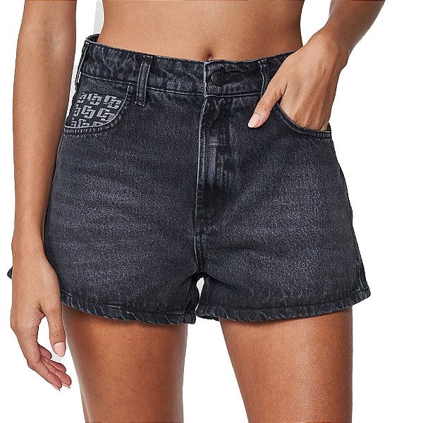 Short Jeans Colcci Jade Pr25 Preto Feminino