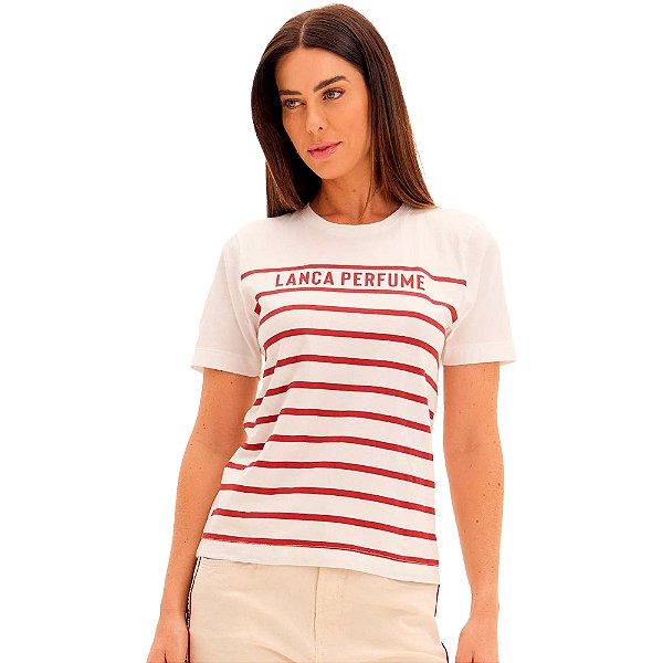 Camiseta Lança Perfume Curta Pr25 Off White Feminino