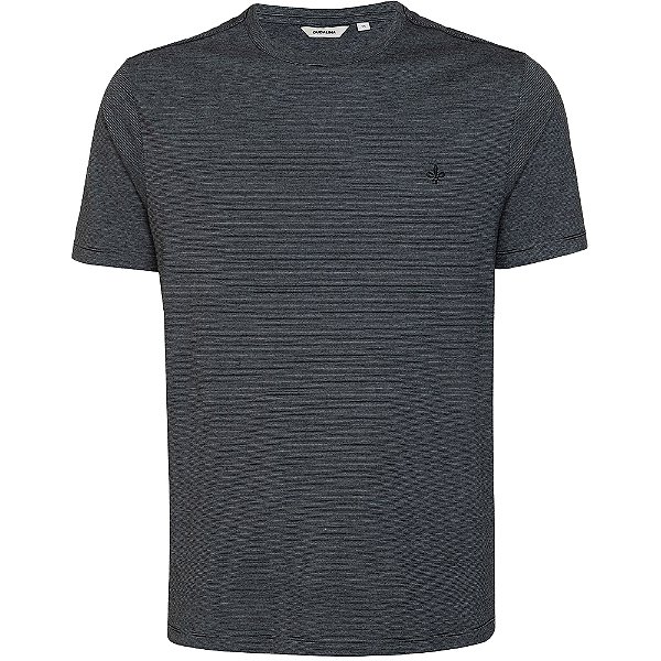 Camiseta Dudalina Micro Listras In24 Preto Masculino
