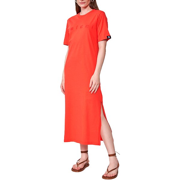 Vestido Colcci Tshirt Pr25 Vermelho Santine Feminino