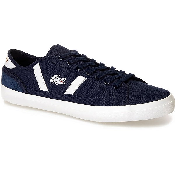 Tênis Lacoste Sideline Canvas Marinho e Branco Masculino