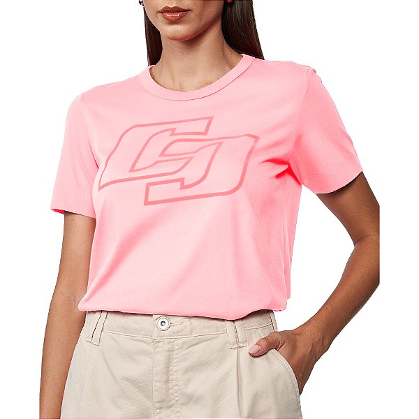 Camiseta Colcci Big Iconic Pr25 Rosa Elle Feminino