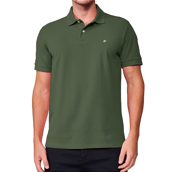 Camisa Polo Colcci Logo Pr25 Verde Livas Masculino