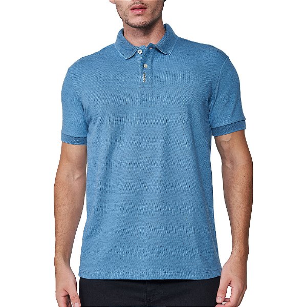 Camisa Polo Colcci Logo Pr25 Azul Dusk Masculino