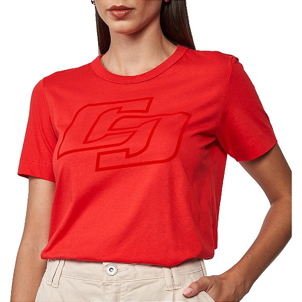 Camiseta Colcci Big Iconic Pr25 Vermelho Life Feminino