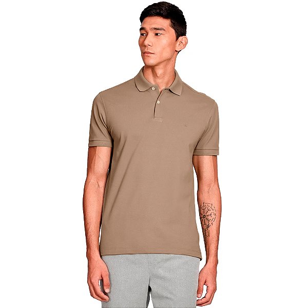 Camisa Polo Aramis Piquet Basic Ve25 Caqui Natural Masculino