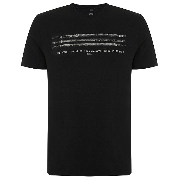 Camiseta John John Regular Drumstick In24 Preto Masculino