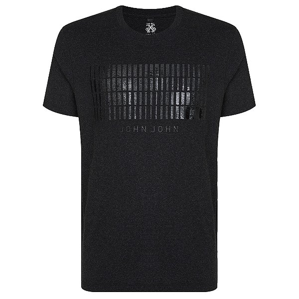 Camiseta John John Regular Dgtl In24 Cinza Mescla Masculino