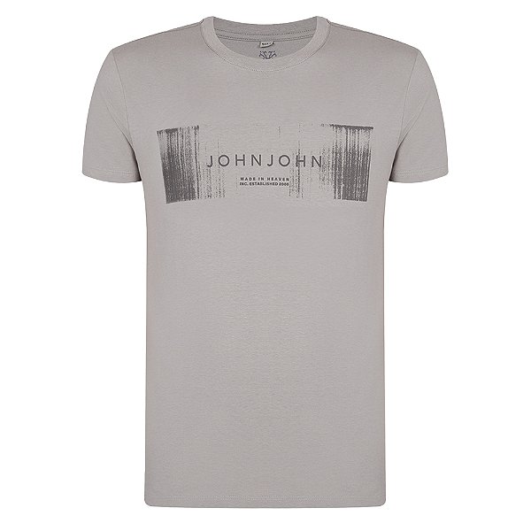 Camiseta John John Regular Label In24 Cinza Masculino