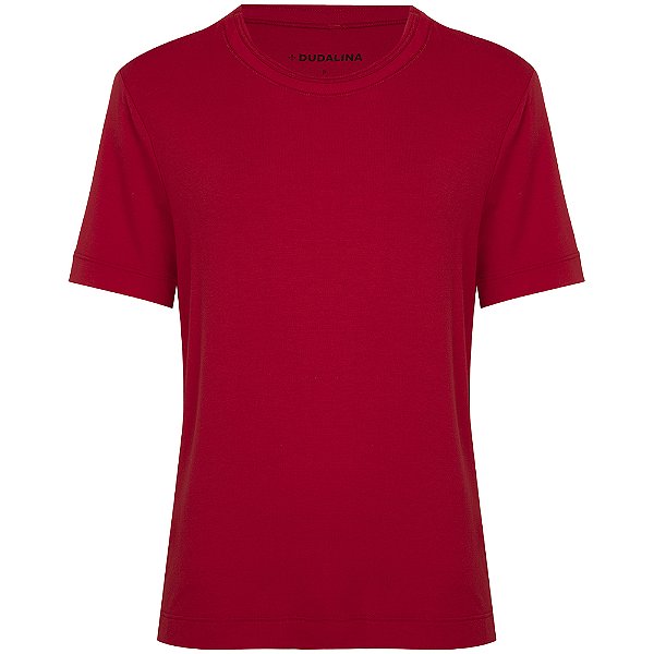 Camiseta Dudalina Det In24 Vermelho Feminino