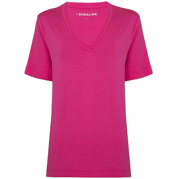 Blusa Dudalina Decote V In24 Rosa Feminino