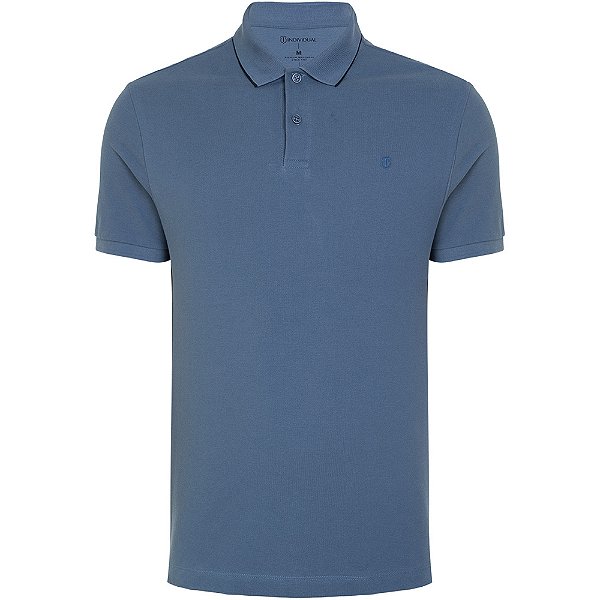 Camisa Polo Individual Basic Slim In24 Azul Masculino