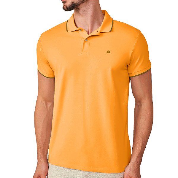 Camisa Polo Colcci Logo Line Pr25 Amarelo Navajo Masculino