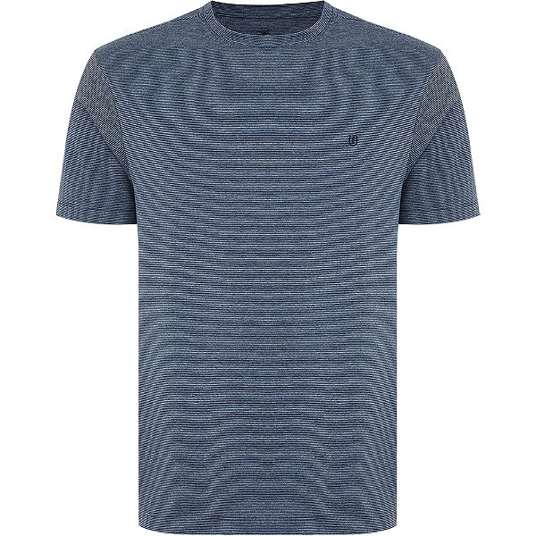 Camiseta Individual Listrada In24 Azul Marinho Masculino