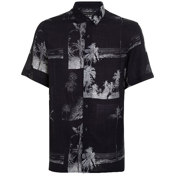 Camisa John John Night Palms In24 Estampado Masculino