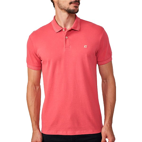 Camisa Polo Colcci Dots Pr25 Vermelho Bloodmary Masculino