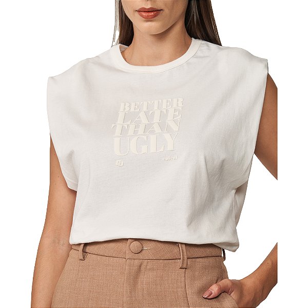 Camiseta Colcci Late Ve25 Off White Feminino