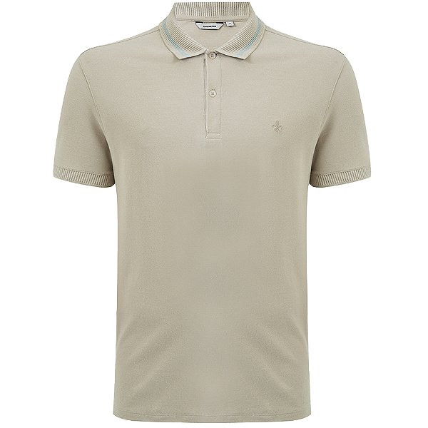 Camisa Polo Dudalina Colete In24 Bege Masculino