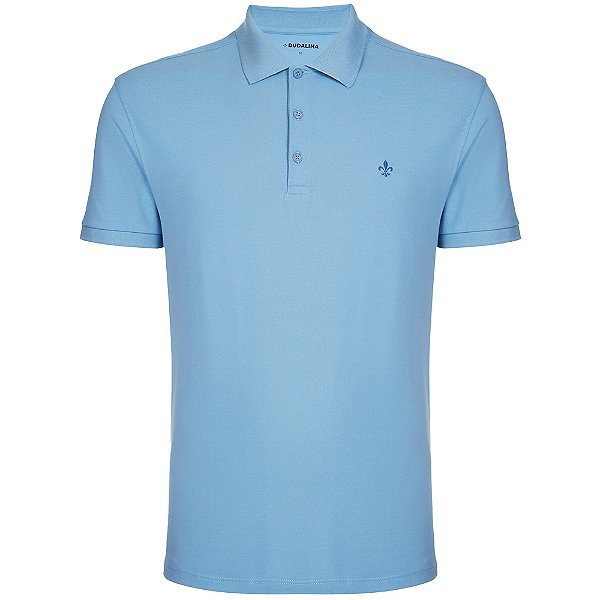 Camisa Polo Dudalina Essentials In24 Azul Claro Masculino