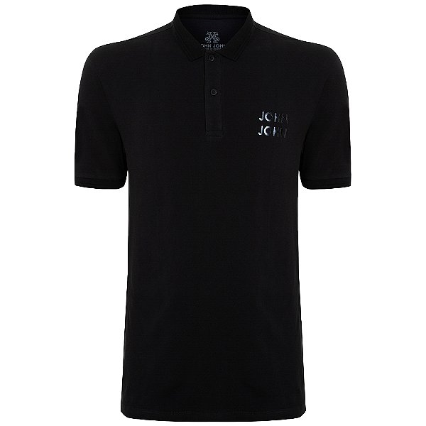 Camisa Polo John John Baule In24 Preto Masculino